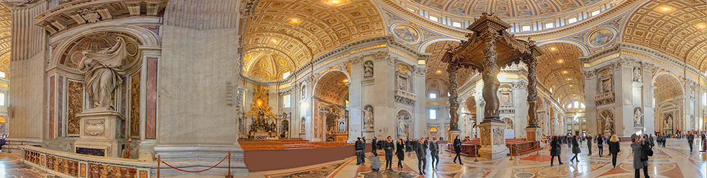#slider10 Virtual Tour della Basilica di San Pietro - sec. XVI - Baldacchino