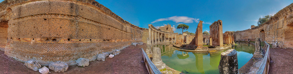 #slider15 Virtual Tour di Villa Adriana - prima parte - Teatro Marittimo